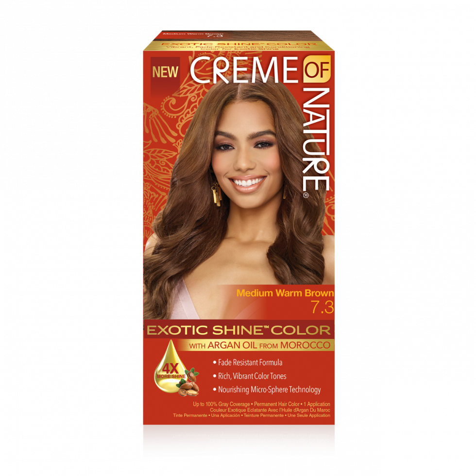 CREME OF NATURE - EXOTIC SHINE COLOR - PERMANENT HAIR COLOR - 1 APPLICATION