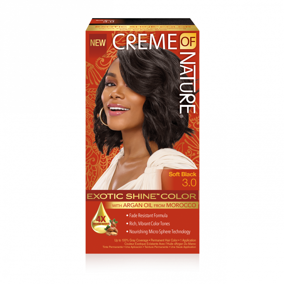 CREME OF NATURE - EXOTIC SHINE COLOR - PERMANENT HAIR COLOR - 1 APPLICATION