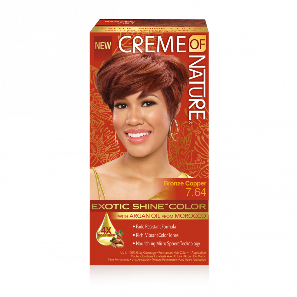 CREME OF NATURE - EXOTIC SHINE COLOR - PERMANENT HAIR COLOR - 1 APPLICATION