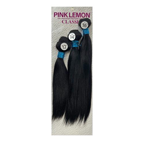 Pink Lemon Classic Unprocessed Virgin Remi Human Hair Weave 3 Bundles 15A Straight