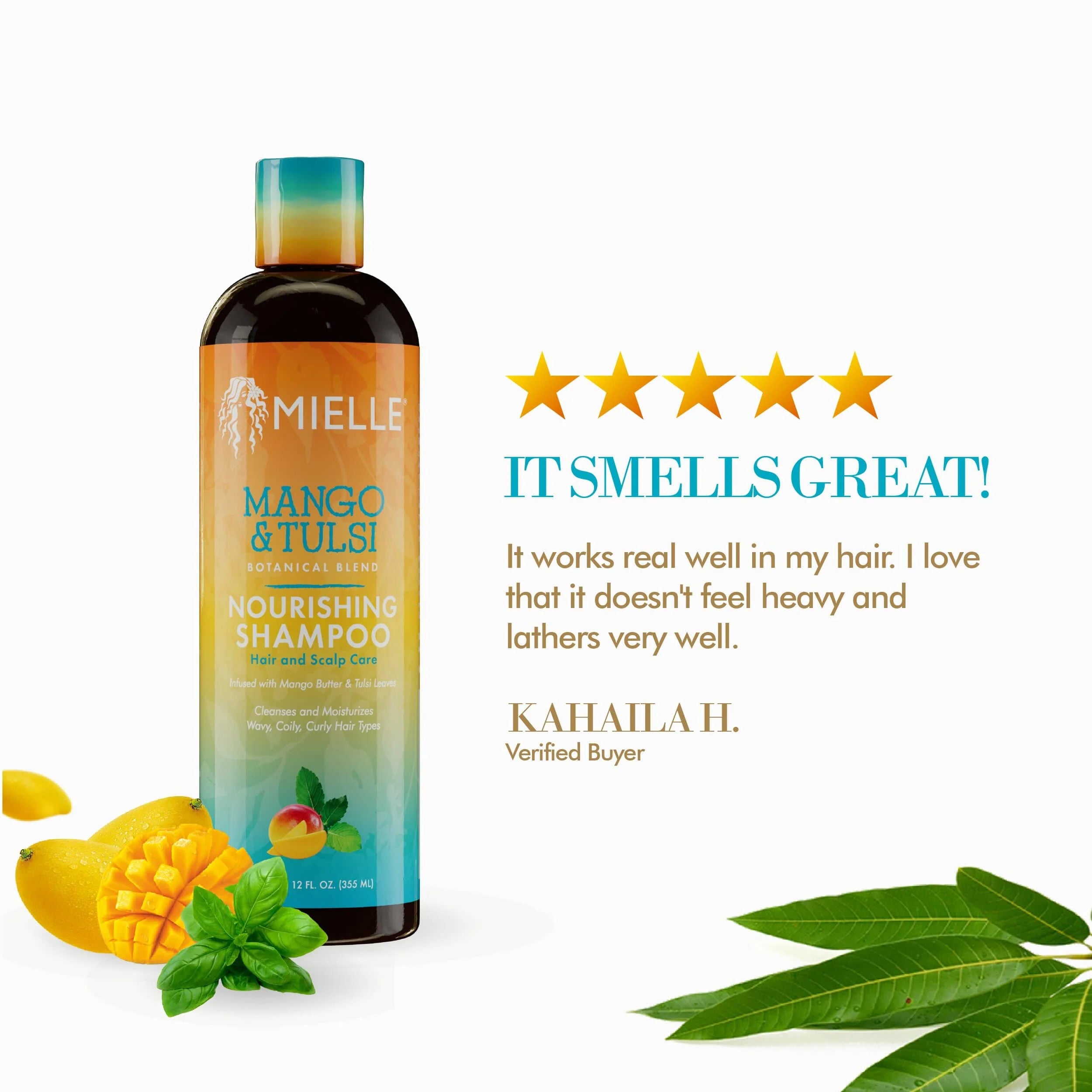 Mielle Mango & Tulsi Nourishing Shampoo – 12 fl oz