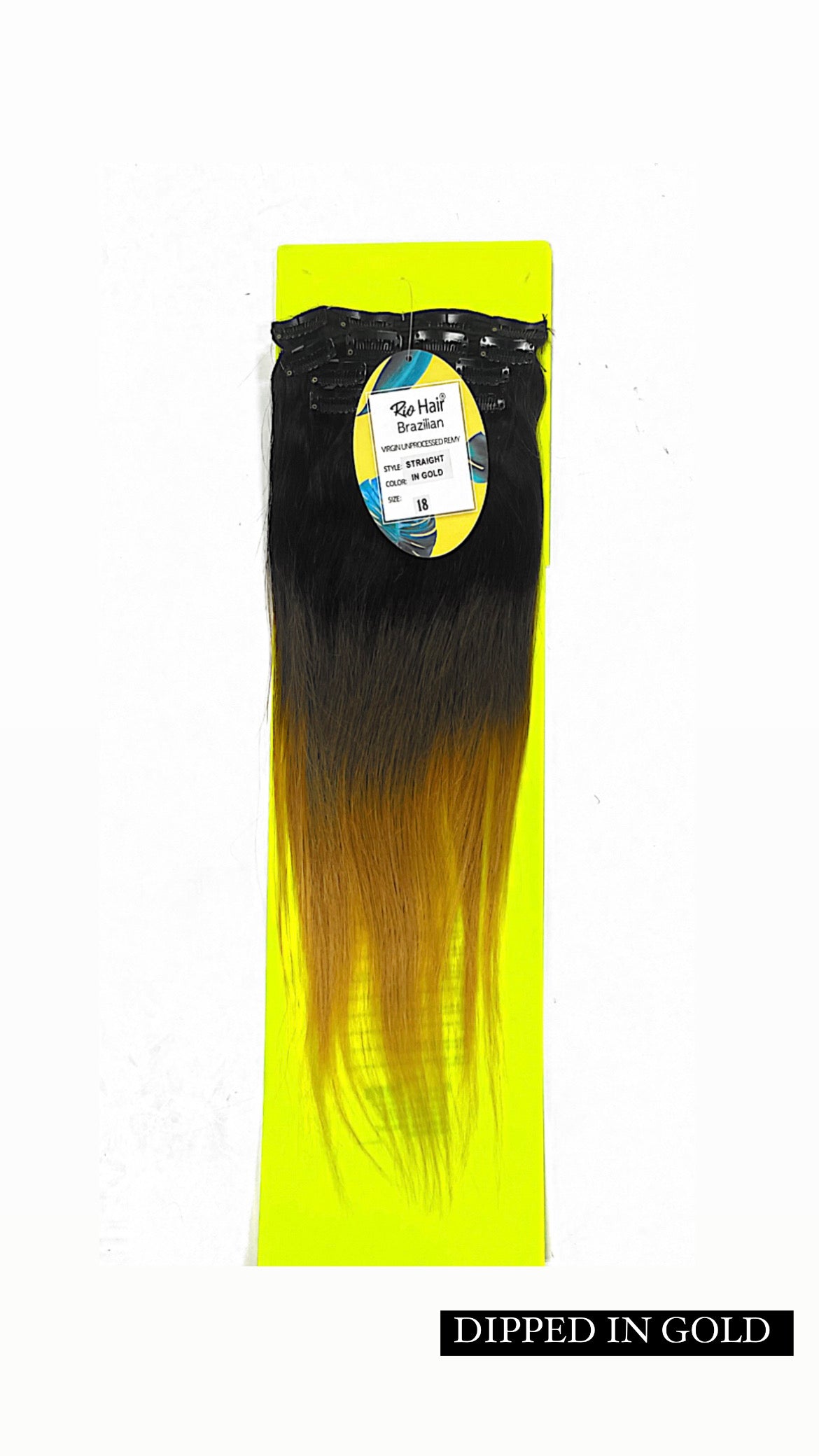 RIO 12A 100% VIRGIN BRAZILIAN REMY HAIR - 9 PCS CLIP IN  EXTENTION - STRAIGHT