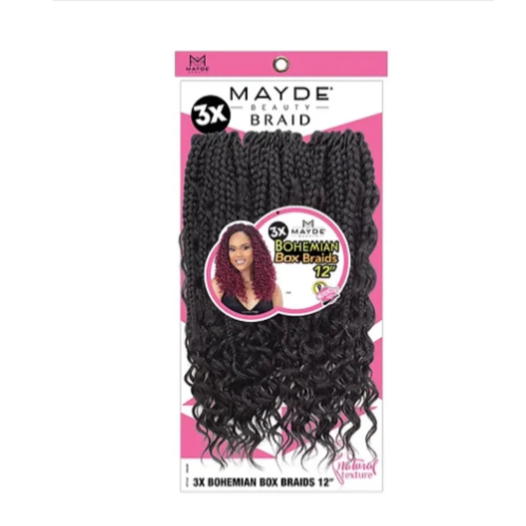 Mayde Beauty 3X Bohemian Box Braid 12"