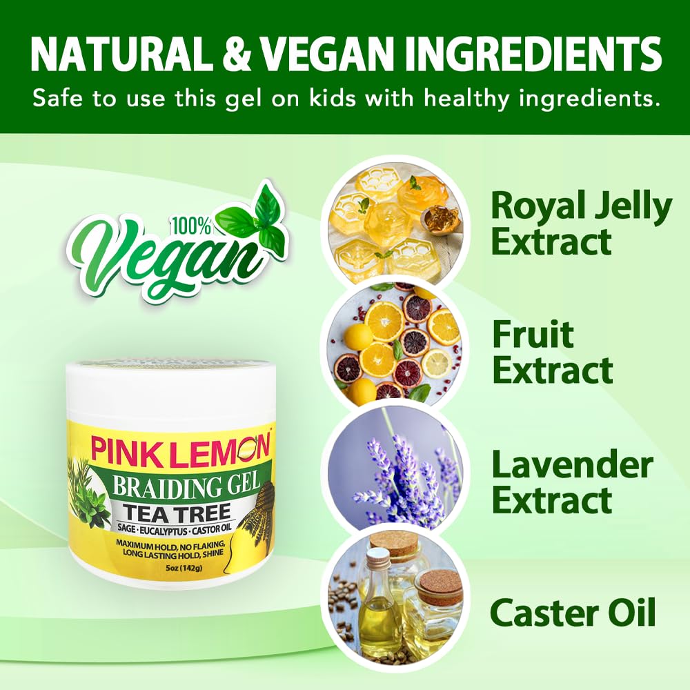 Pink Lemon Braiding Gel – Tea Tree
