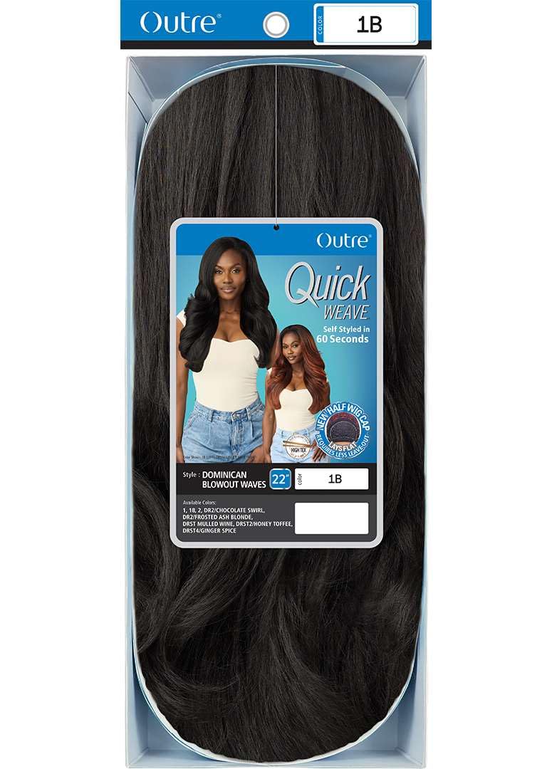Outre Quick Weave Synthetic Wig – Dominican Blowout Wave 22”