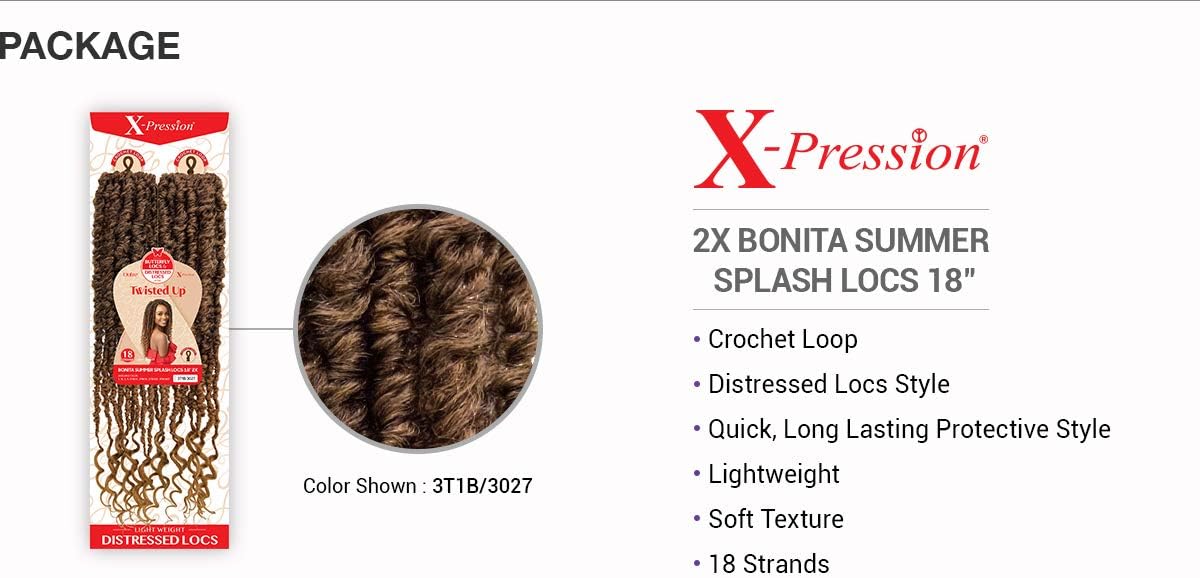 OUTRE X-PRESSION - TWISTED UP - BONITA SUMMER SPLASH LOCS 18" - 2X