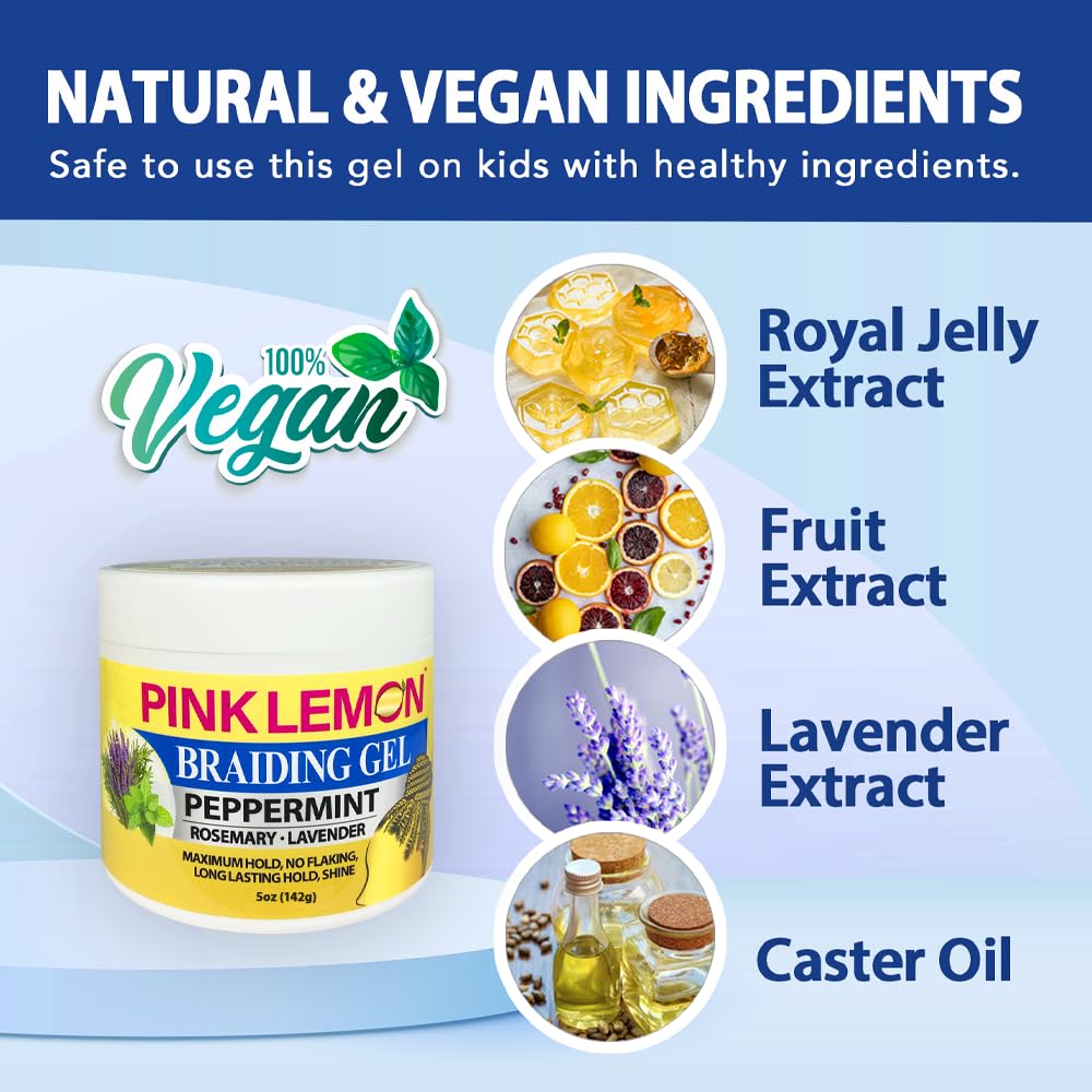 Pink Lemon Braiding Gel – Peppermint