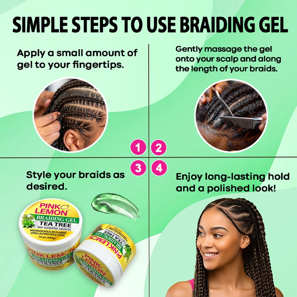 Pink Lemon Braiding Gel – Tea Tree