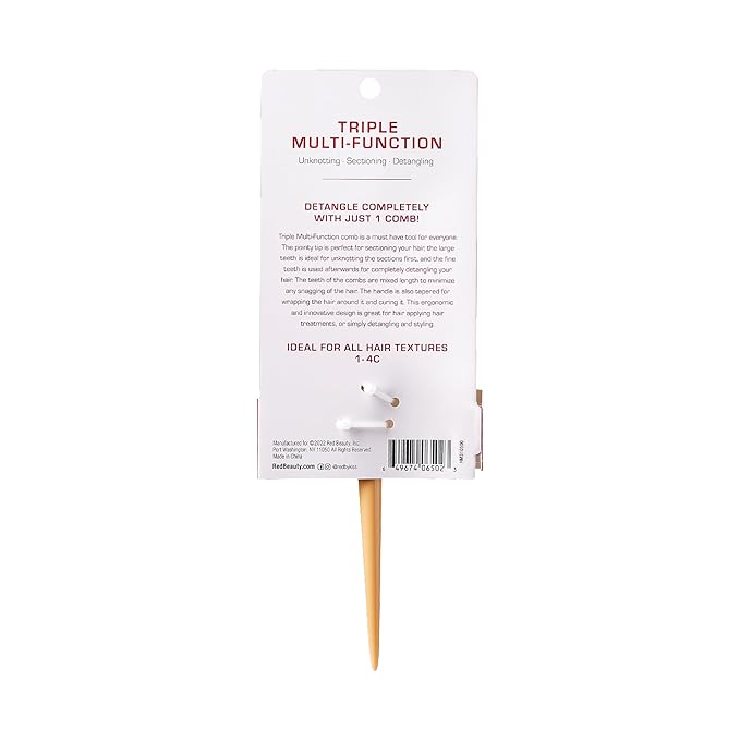 RED BY KISS 3 IN 1 MULTI-FUNCTION DETANGLER COMB