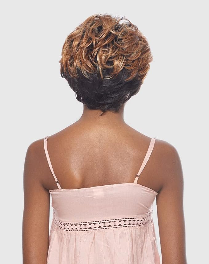 VANESSA Fashion Wigs Medium Short Length Layered Straight Style Synthetic Hair Wig - IDINA