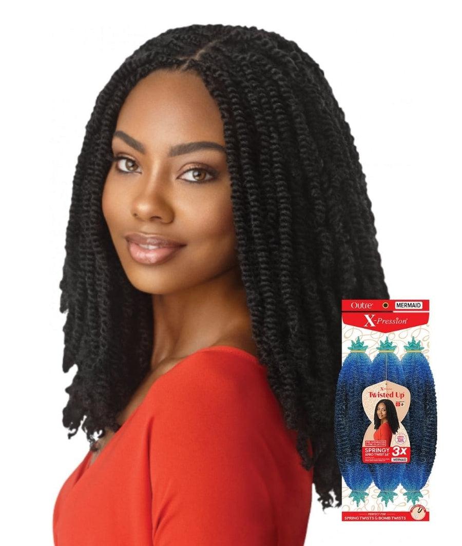 Outre X-Pression Twisted Up Springy Afro Twist 16” – 3X Value Pack