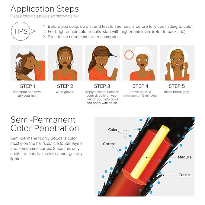 KISS COLORS & CARE - SEMI PERMANENT HAIR DYE - TITANIUM COLLECTION - 5 FL OZ