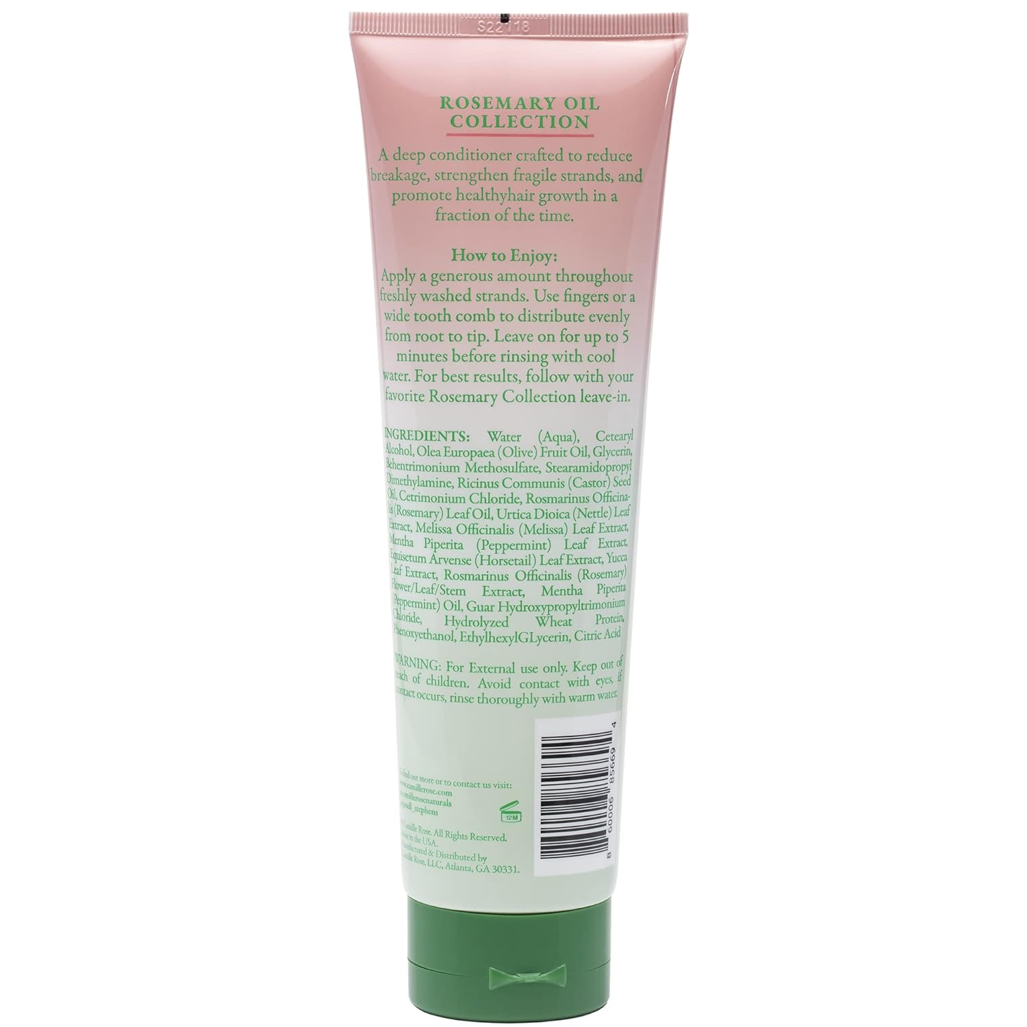 Camille Rose 5 Minute Strengthening Hair Mask 8.5 fl oz