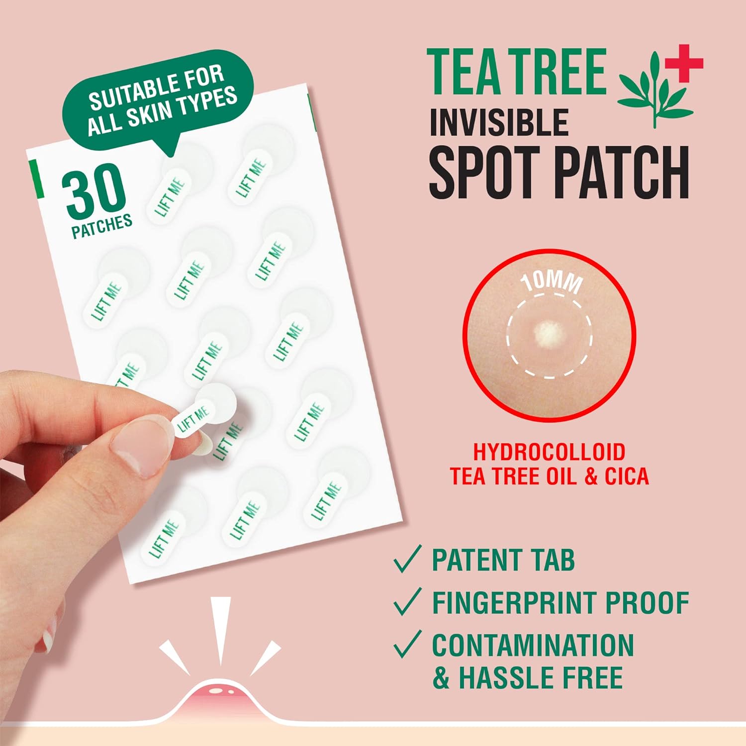 KISS NEW YORK - TEA TREE INVISIBLE SPOT PATCH - 3O PATCHES