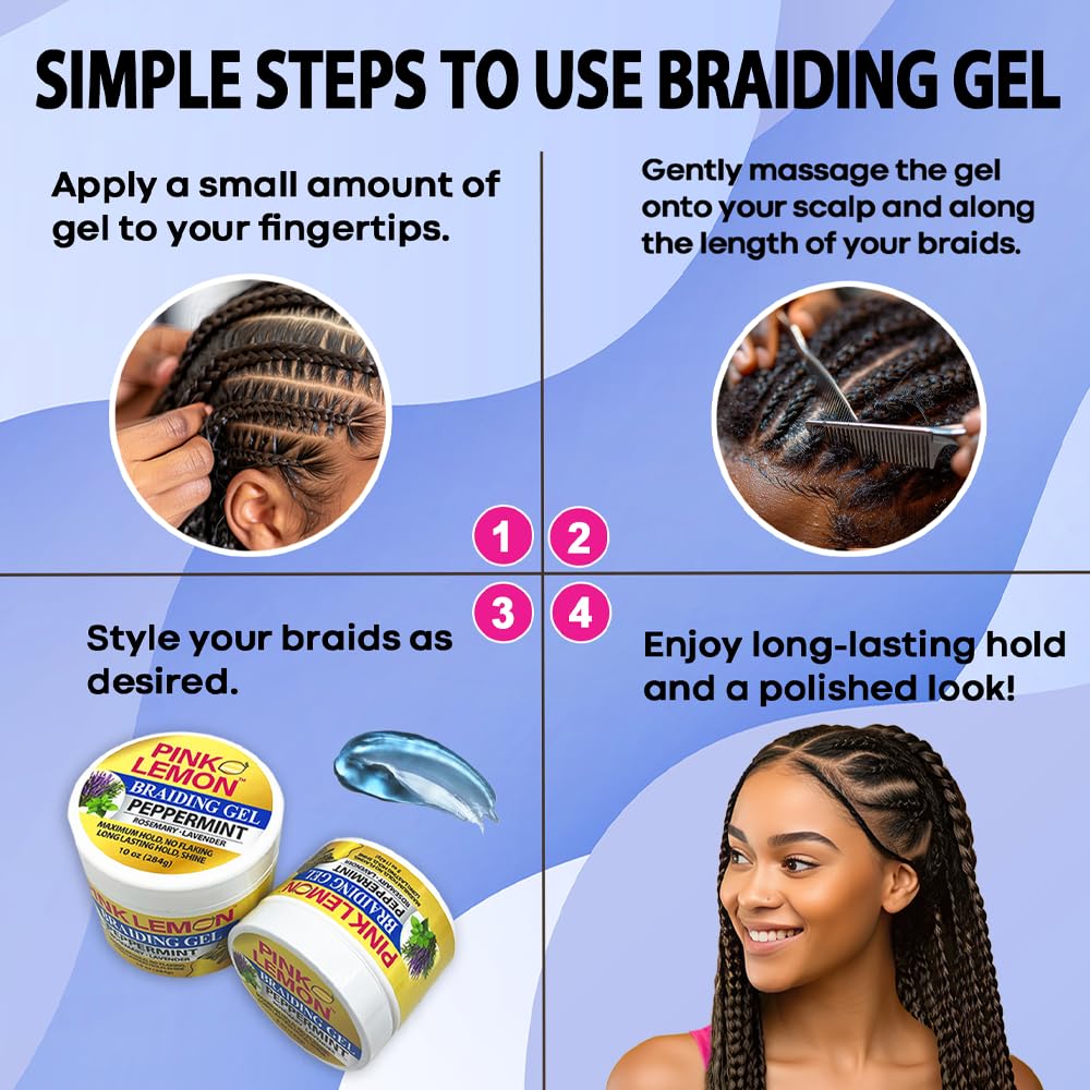 Pink Lemon Braiding Gel – Peppermint
