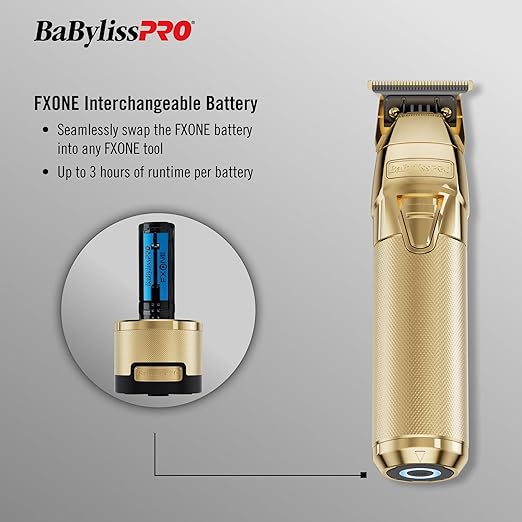 BaBylissPRO GoldFX Clipper Kit (Tool + Battery + Charging Base Included)