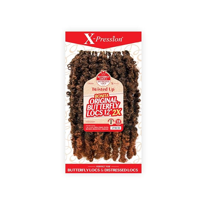 Outre Braids Crochet Braids X-Pression Twisted Up 2X Bonita Original Butterfly Locs 12 Inch
