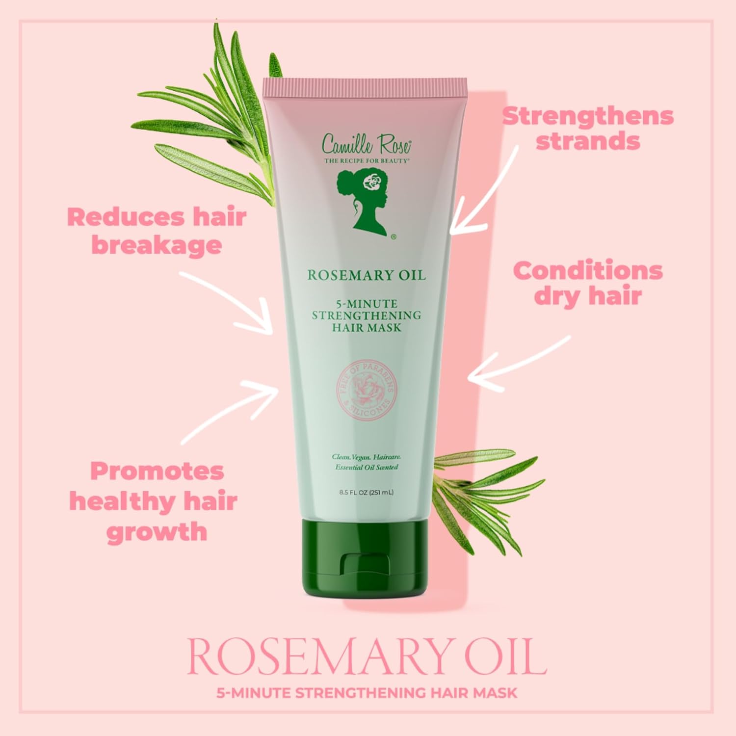 Camille Rose 5 Minute Strengthening Hair Mask 8.5 fl oz