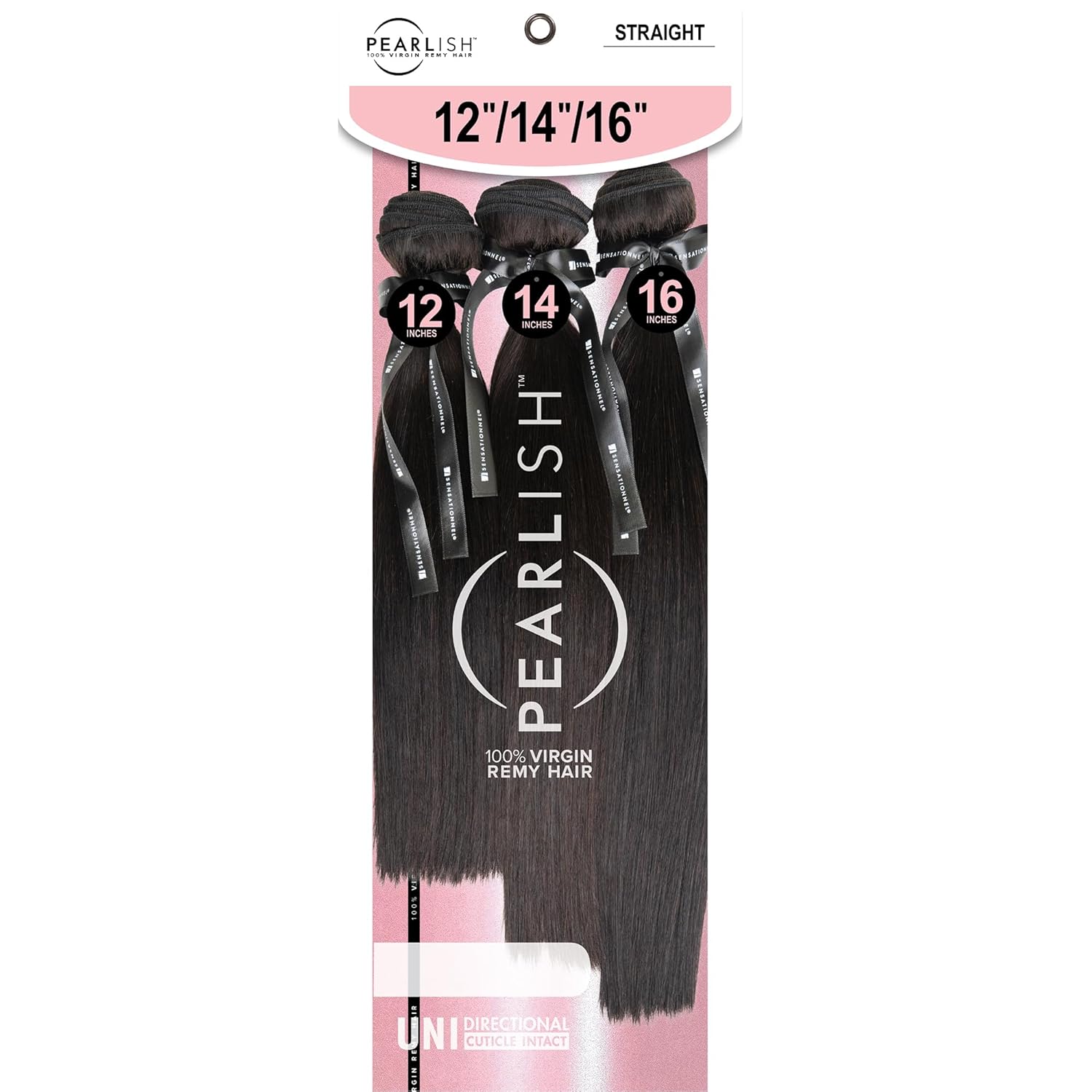 Sensationnel Pearlish 100% Human Hair Bundles – Natural Black