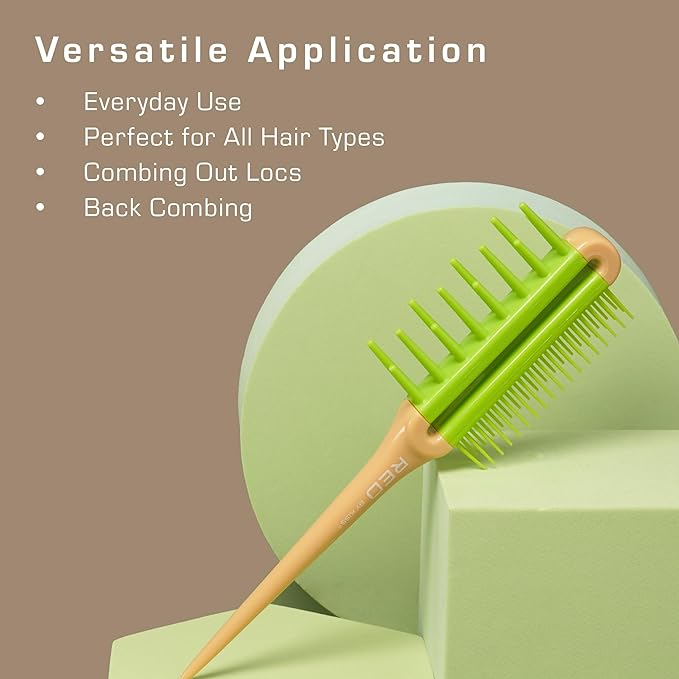 RED BY KISS 3 IN 1 MULTI-FUNCTION DETANGLER COMB