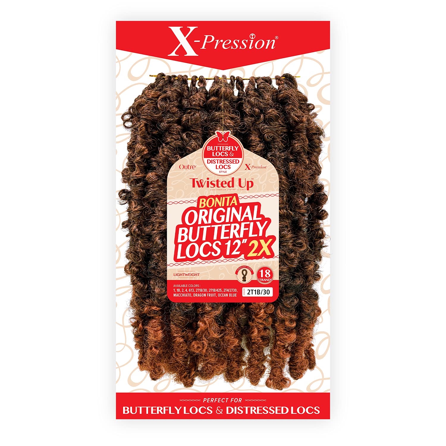 Outre Braids Crochet Braids X-Pression Twisted Up 2X Bonita Original Butterfly Locs 12 Inch