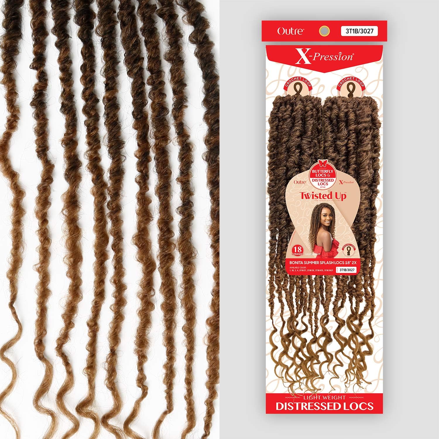 OUTRE X-PRESSION - TWISTED UP - BONITA SUMMER SPLASH LOCS 18" - 2X