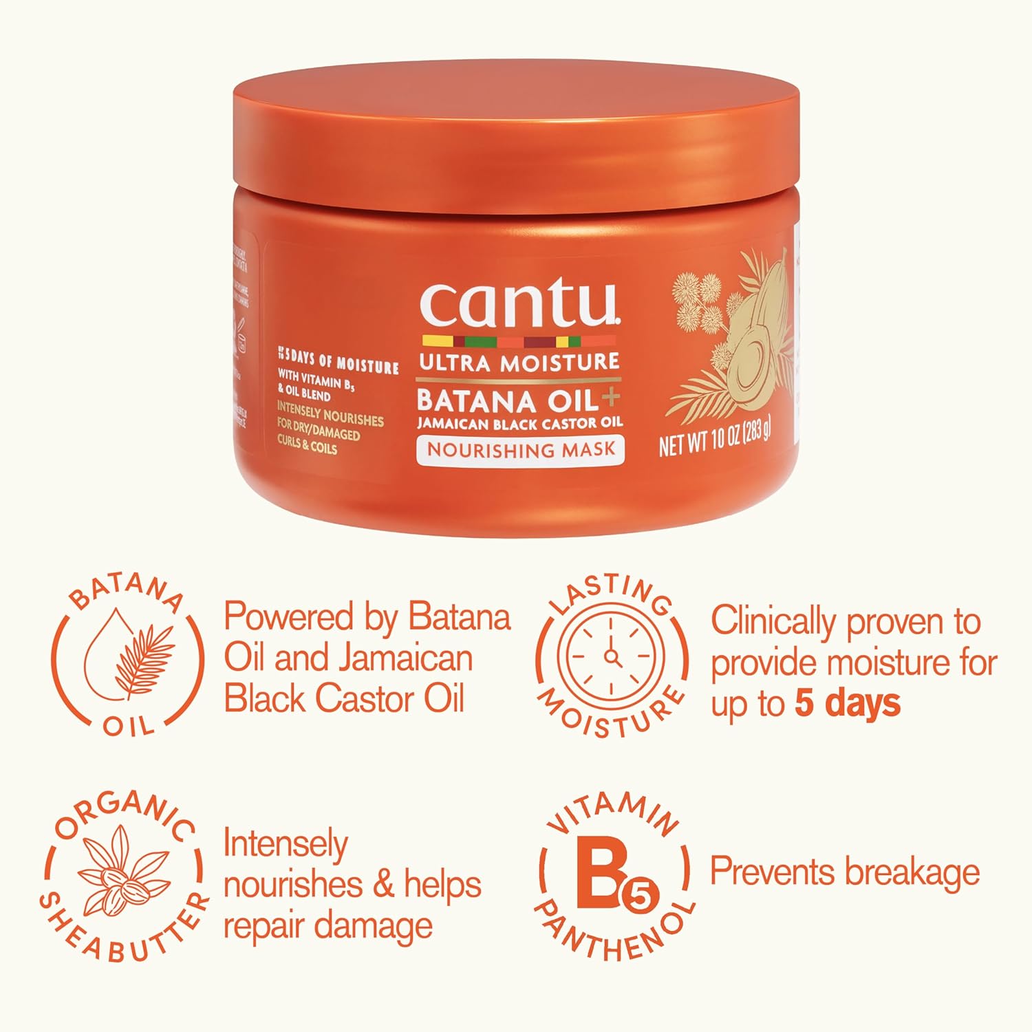 Cantu Ultra Moisture Batana Oil Nourishing Mask 10 oz