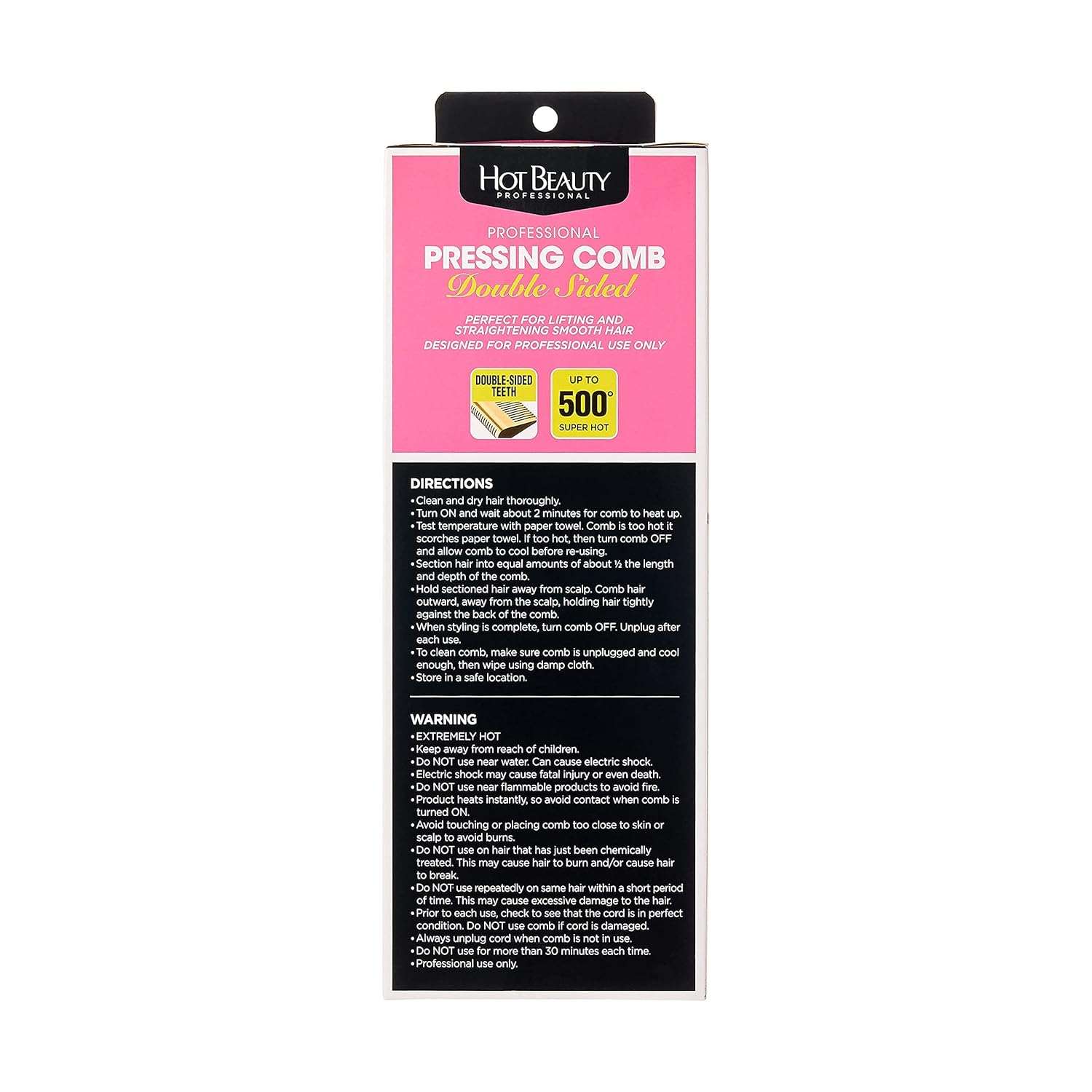 Hot Beauty Professional Pressing Comb Small - HC05