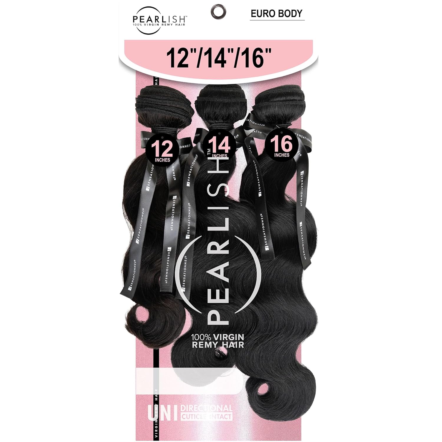 Sensationnel Pearlish 100% Human Hair Bundles – Natural Black