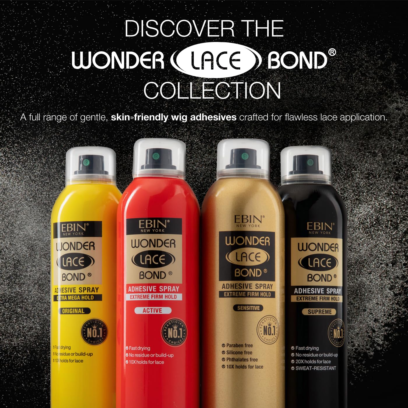 EBIN New York Wonder Lace Bond Adhesive Spray Original – Extra Mega Hold