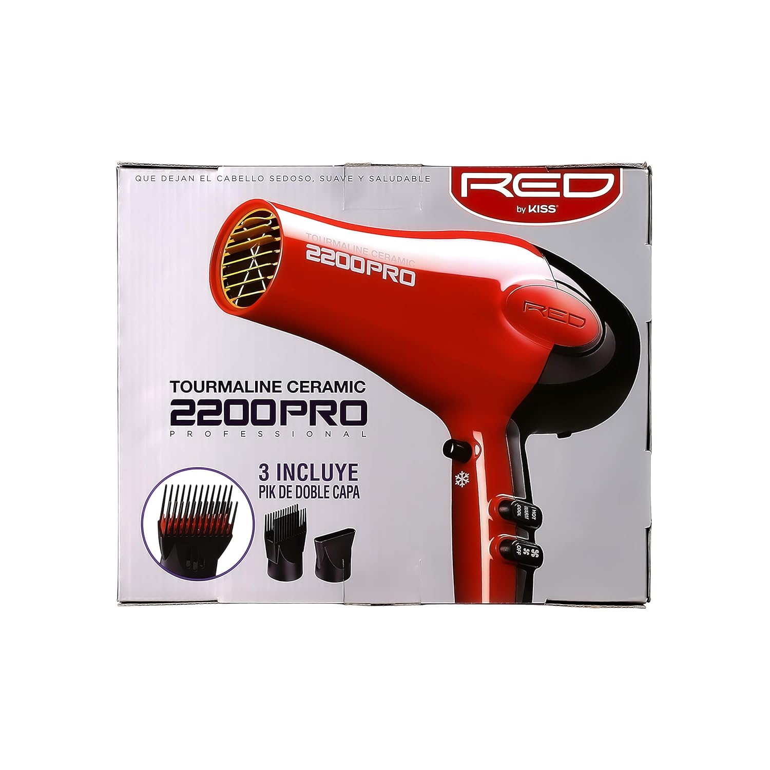 Red by Kiss 2200 Pro Tourmaline Ceramic Blow Dryer