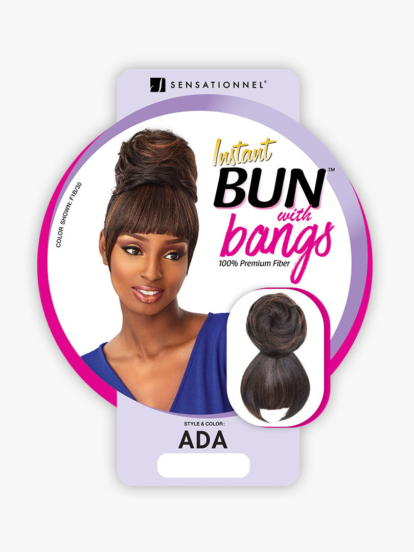 Sensationnel Instant Bun with Bangs – ADA (100% Premium Fiber)