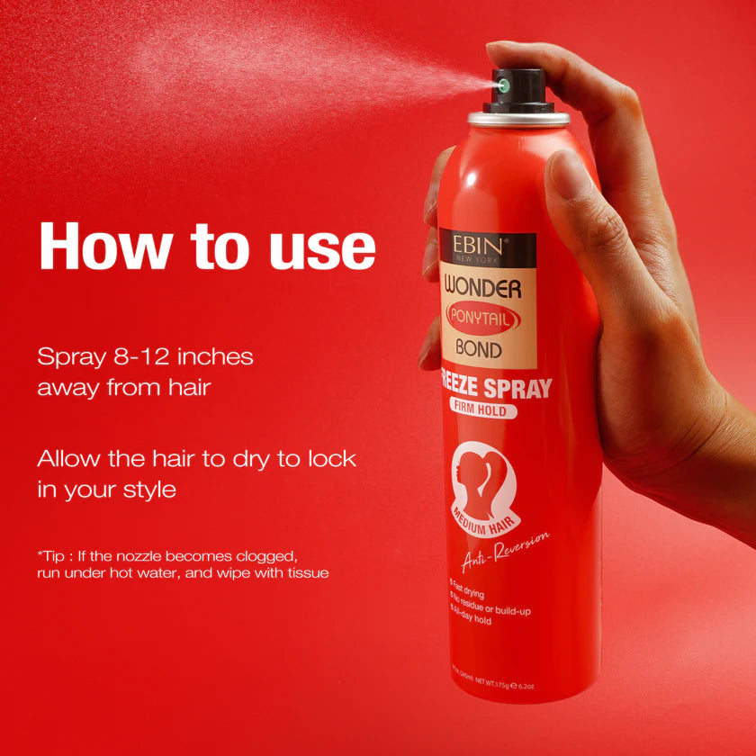 EBIN New York Wonder Ponytail Bond Freeze Spray – Firm Hold