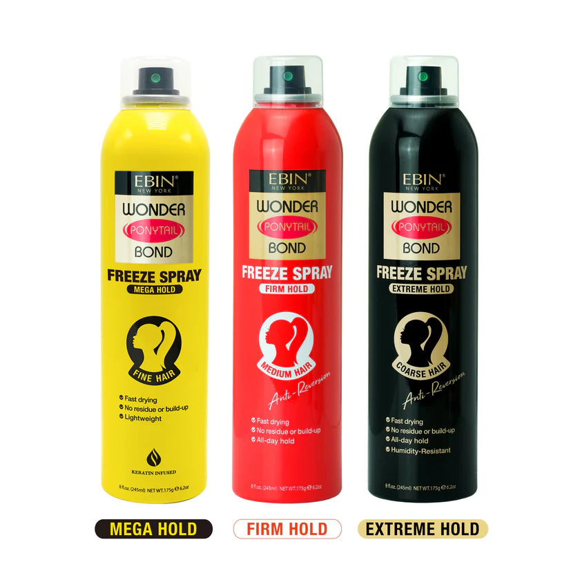EBIN New York Wonder Ponytail Bond Freeze Spray – Firm Hold