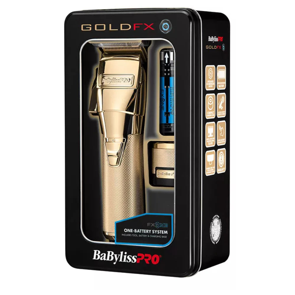 BaBylissPRO GoldFX Clipper Kit (Tool + Battery + Charging Base Included)