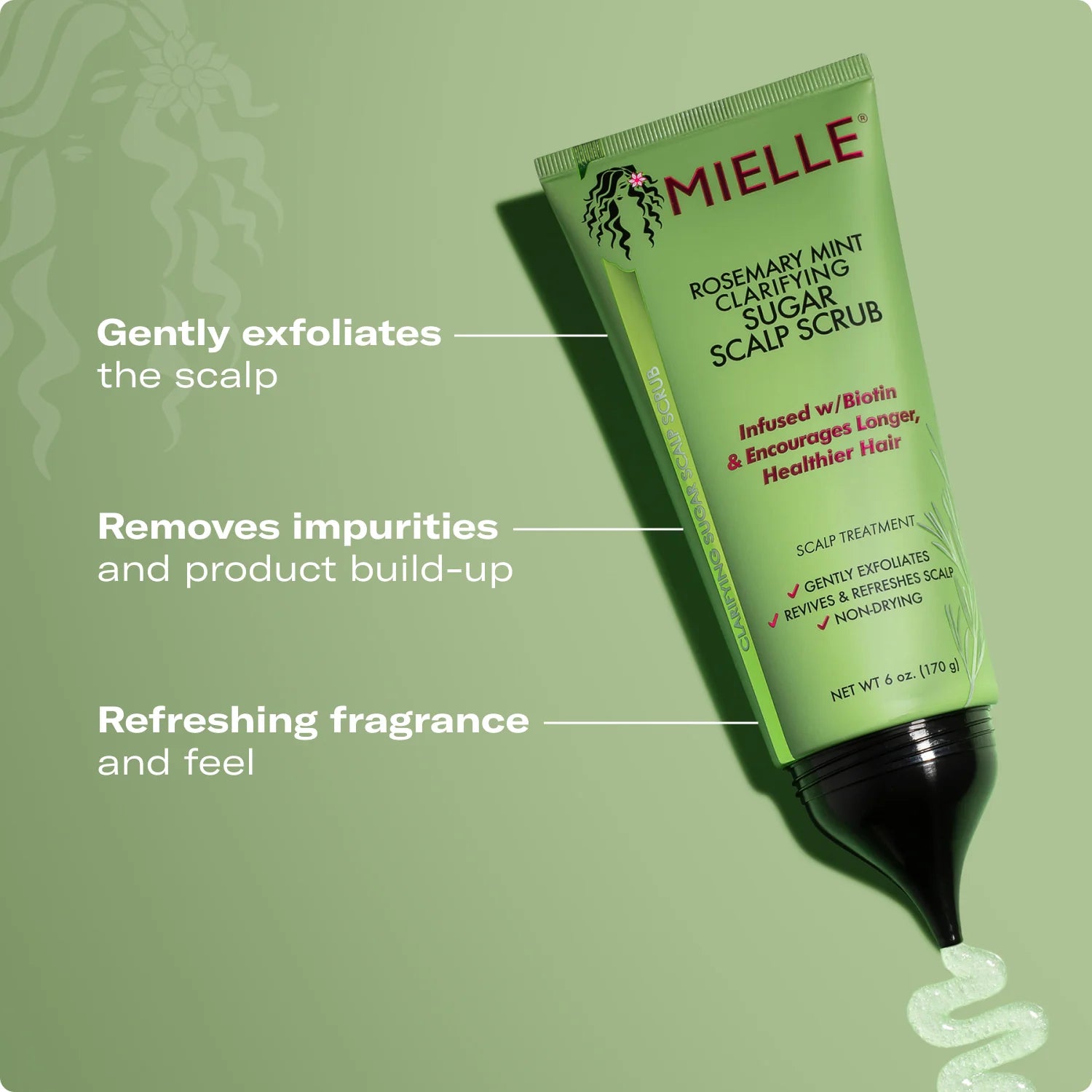 Mielle Rosemary Mint Clarifying Sugar Scalp Scrub 6 oz