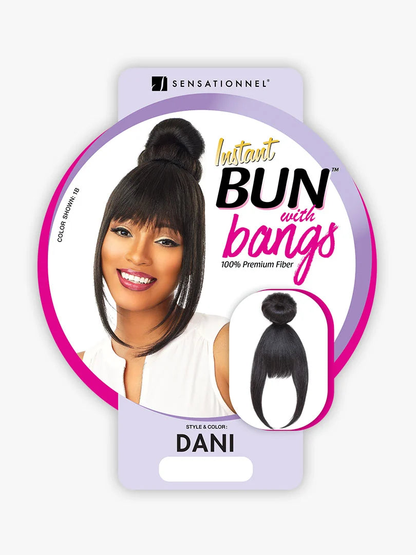Sensationnel Instant Bun with Bangs – Dani (100% Premium Fiber)