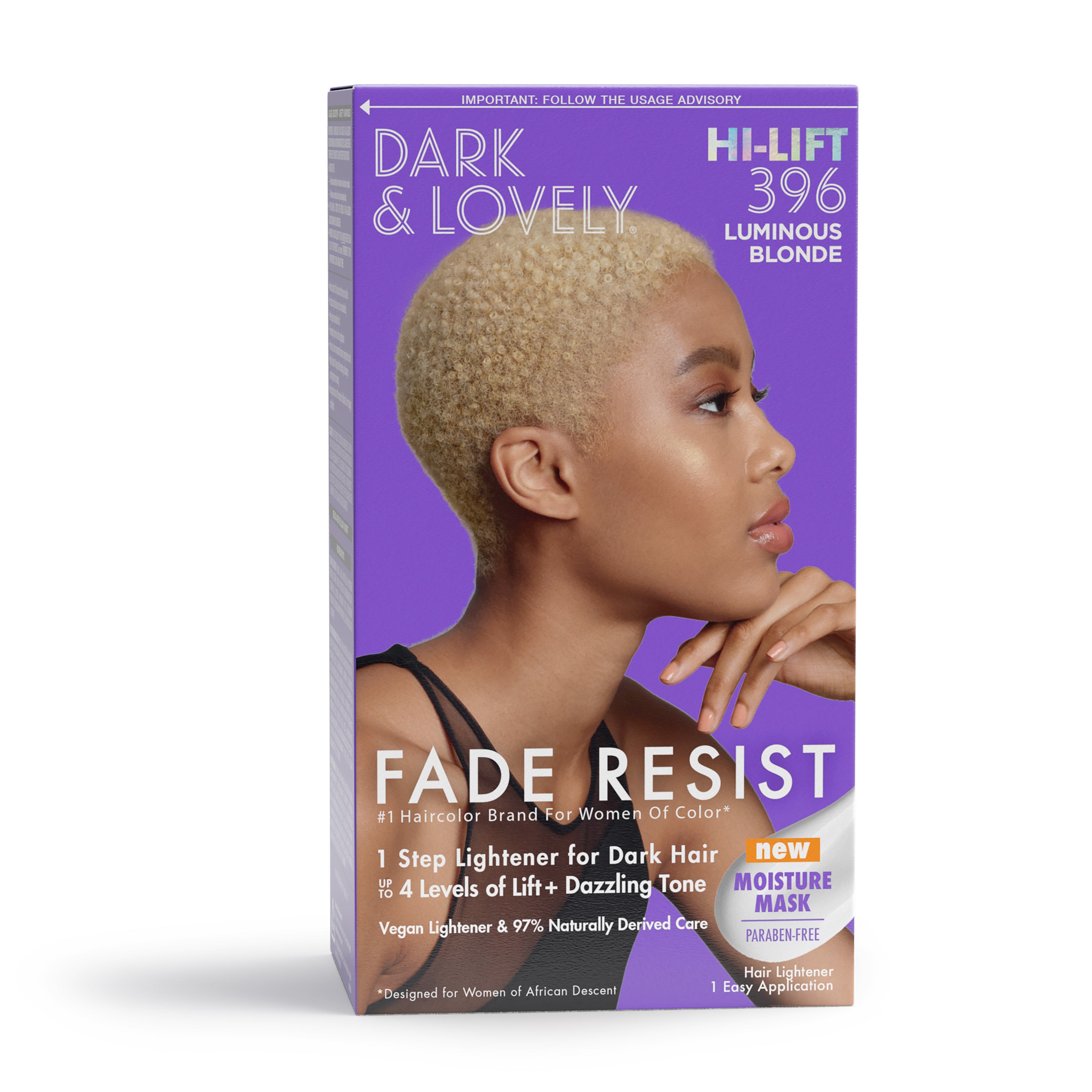 DARK AND LOVELY - FADE RESIST - PERMANENT HAIR COLOR - 1 APPLICATION