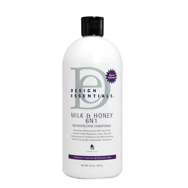 DESIGN ESSENTIALS MILK & HONEY 6N1 RECONSTRUCTIVE CONDITIONER - 32 FL OZ