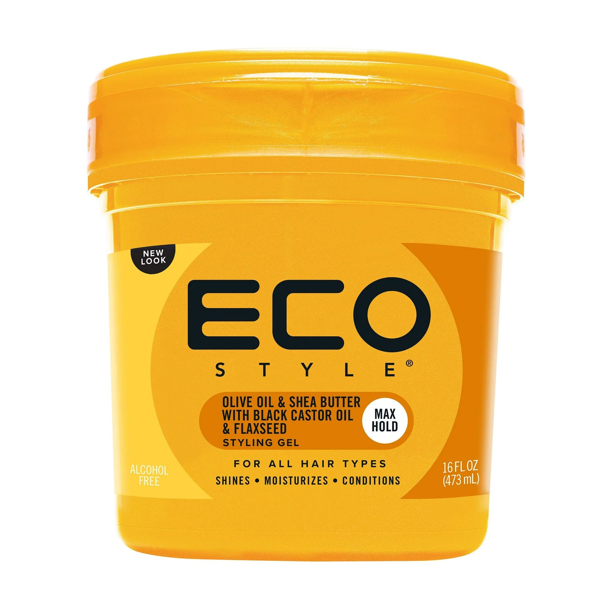 Eco Style Olive Oil &amp; Shea Butter with Black Seed Castor Oil &amp; Flaxseed Styling Gel – 16 oz/454 g