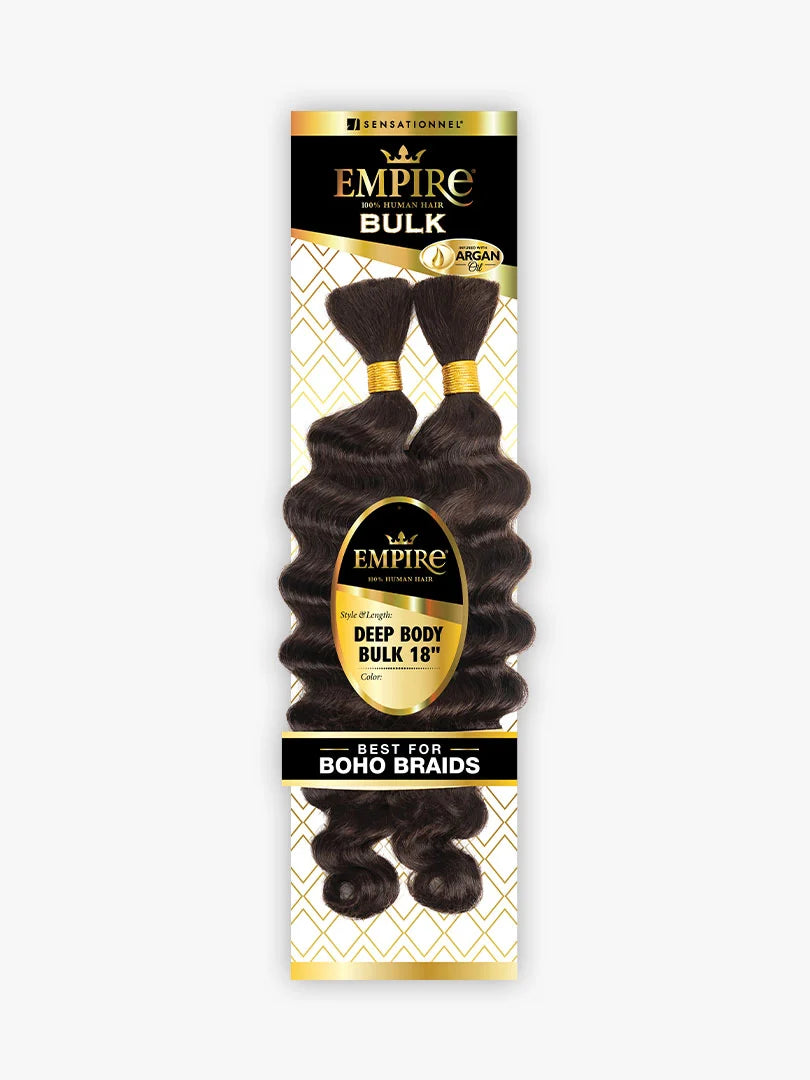 Sensationnel Empire 100% Human Hair – Deep Body Bulk 18"