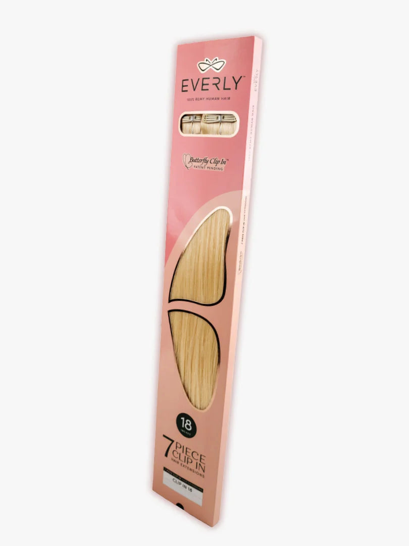 SENSATIONNEL EVERLY CLIP-IN 100% REMY HUMAN HAIR EXTENTIONS - 18"