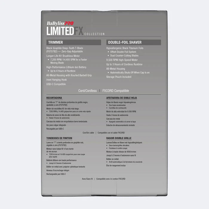 BaBylissPRO LimitedFX Collection – Silver Edition