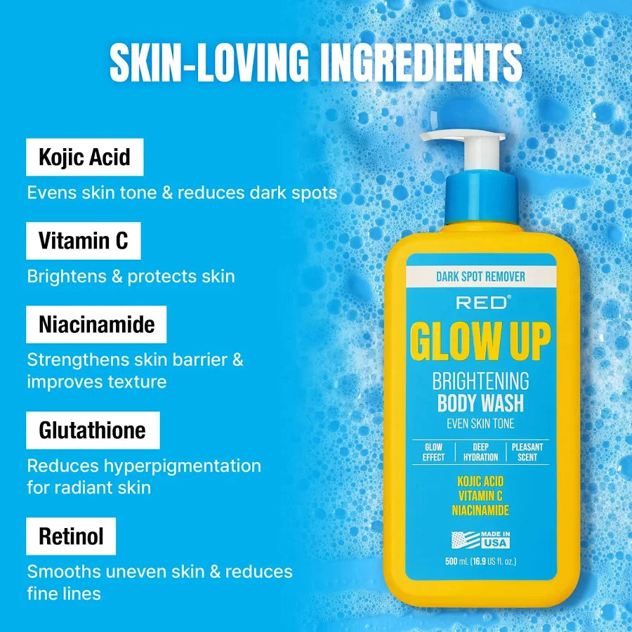 Red by Kiss Glow Up Dark Spot Remover Brightening Body Wash 500ml/16.9 fl oz