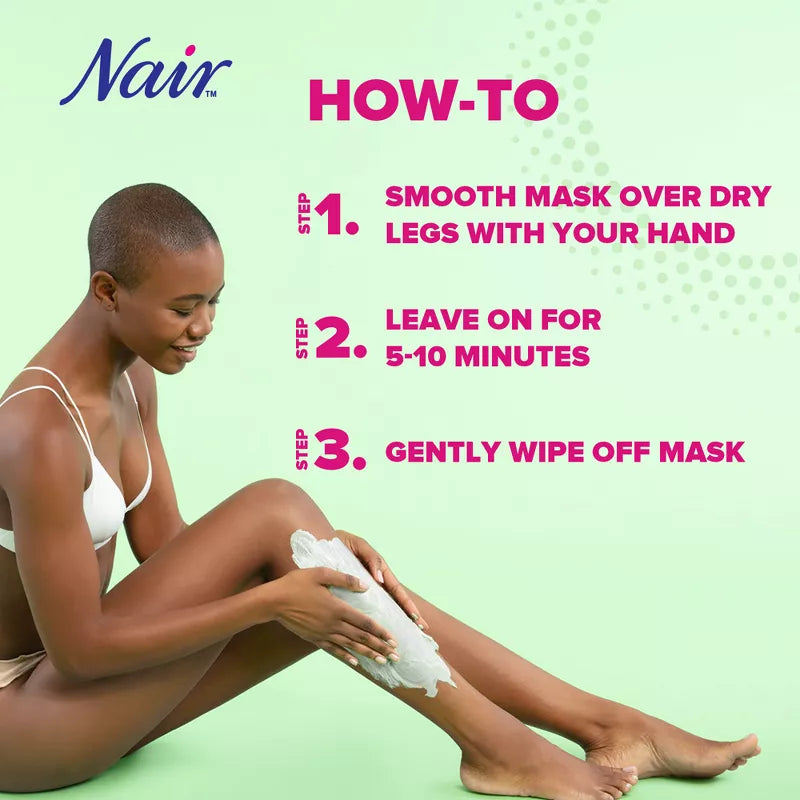 NAIR LEG MASK - BRIGHTEN & SMOOTH WITH 100% NATURAL CLAY + CHARCOAL