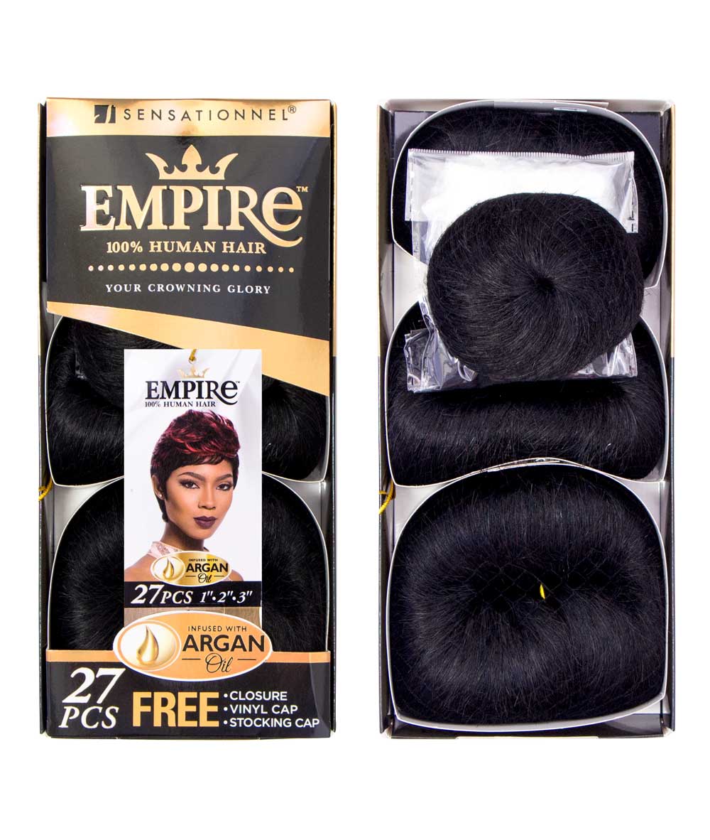 Sensationnel Empire 27-Piece 100% Human Hair – 1”, 2”, 3” Mix
