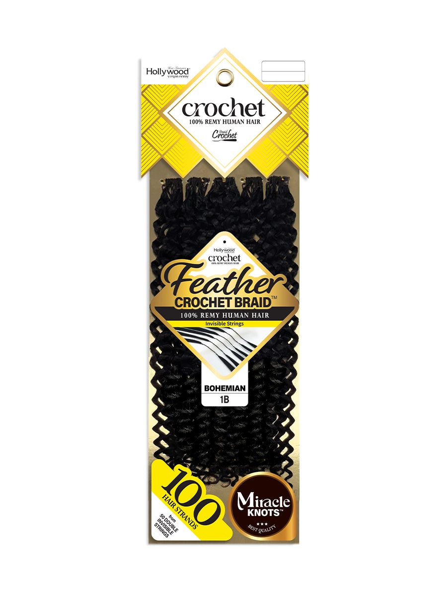Hollywood Virgin Remy Crochet 100% Remy Human Hair – Bohemian 18"