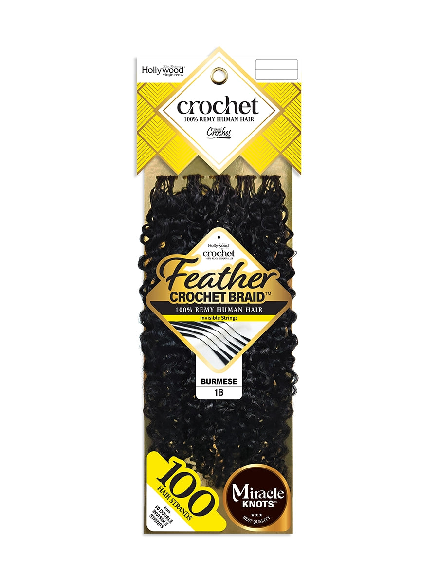 Hollywood Virgin Remy Crochet 100% Remy Human Hair – Burmese 14"- 18"