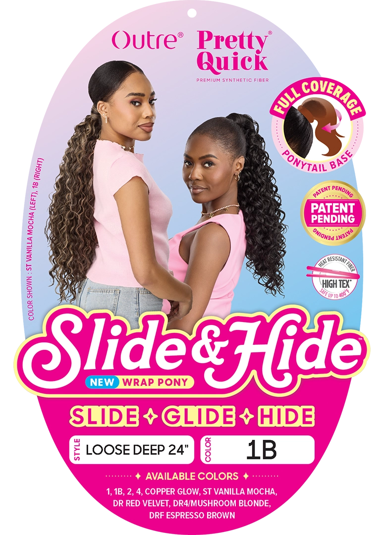 Outre Pretty Quick Slide & Hide Wrap Ponytail – Loose Deep 24"