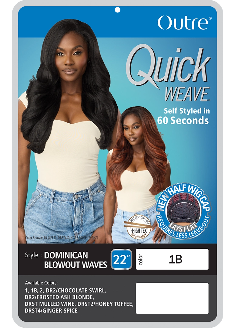 Outre Quick Weave Synthetic Wig – Dominican Blowout Wave 22”